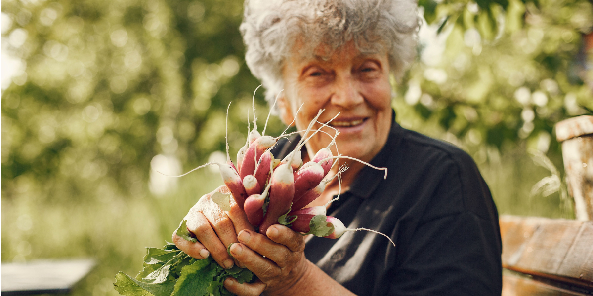 Happy Lady with Radish